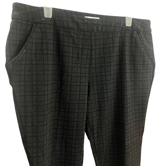 NORTHERN REFLECTIONS Black Plus Size 16 Checkered Pants Wide Leg Ankle Pants - Picture 3 of 10